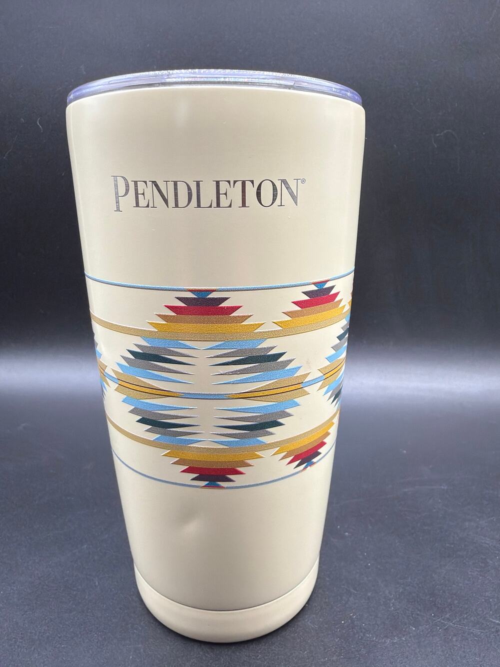 Pendleton 20oz Insulated Stainless Steel Tumbler Harding Ivory Travel Mug w Lid